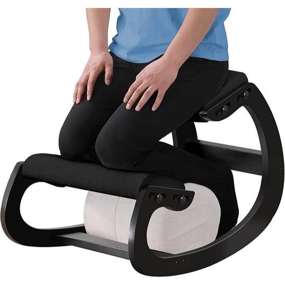 Adjustable Wooden Kneeling Posture Chair for Home & Office