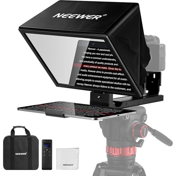 NEEWER X12B Aluminum Teleprompter for iPad DSLR