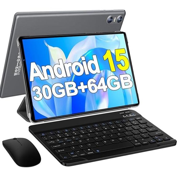 Android 15 Tablet with Keyboard 10.1 FHD 30GB RAM