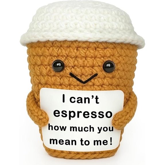 Coffee Lovers Gift for Women Men - Animal Crochet Coffee Cup