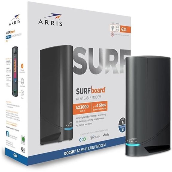 ARRIS G34 Cable Modem Router Combo DOCSIS 3.1 WiFi 6