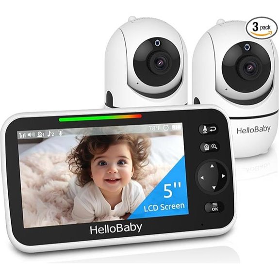 HelloBaby 5 Baby Monitor with 30-Hour Battery