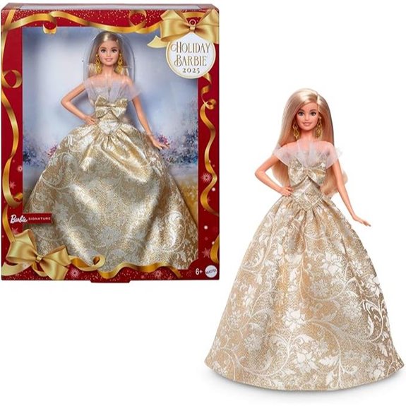 Barbie 2025 Holiday Blonde Doll with Gown