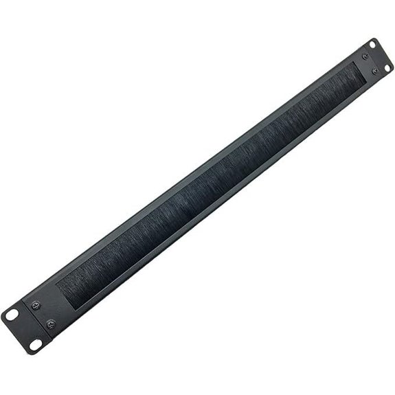 Jingchengmei 1U Rack Cable Management Panel Black