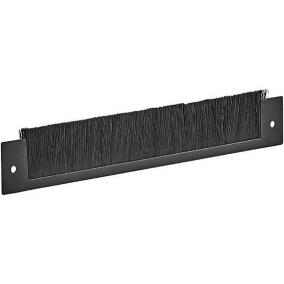 Brush Strip Cable Management Panel in Black