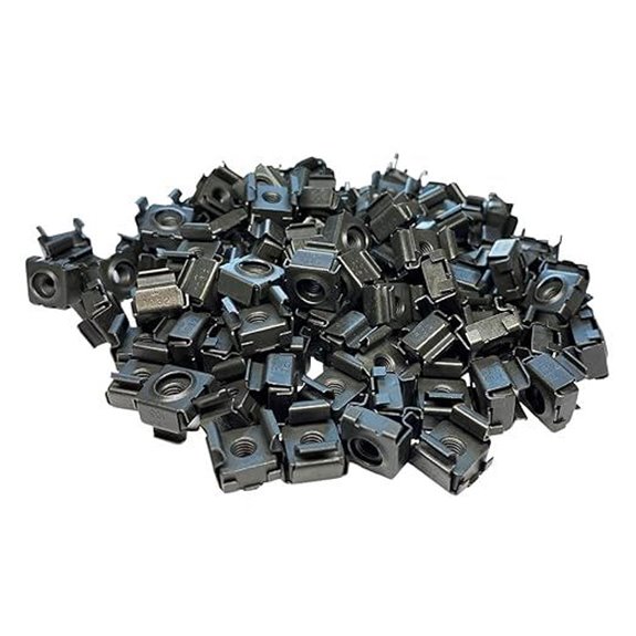 RackGold® Black 10-32 Cage Nuts 100 Pack