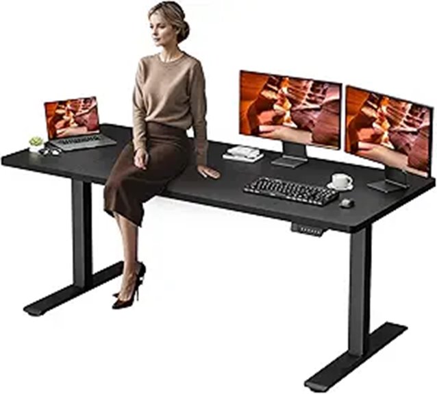 Dual Motor Adjustable Standing Desk (Black)