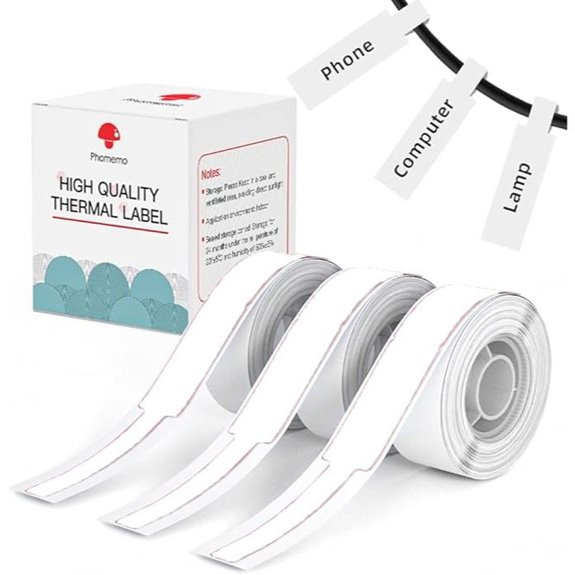 Phomemo D30 Label Tape 65 Rolls Black on White