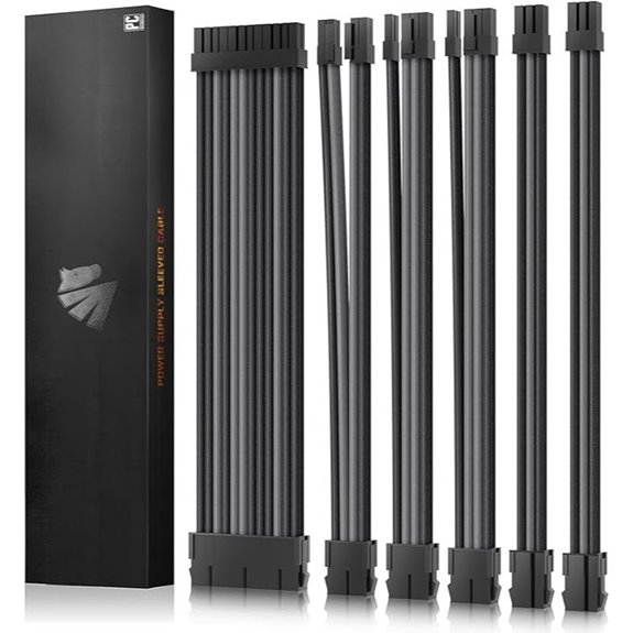 ASIAHORSE Power Supply Cable Extension Kit (Black)