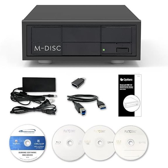 16X Blu-ray External Burner with USB 3.2 and M-Disc Support