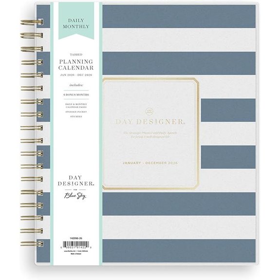 Blue Sky 2026 Daily & Monthly Planner (8x10)