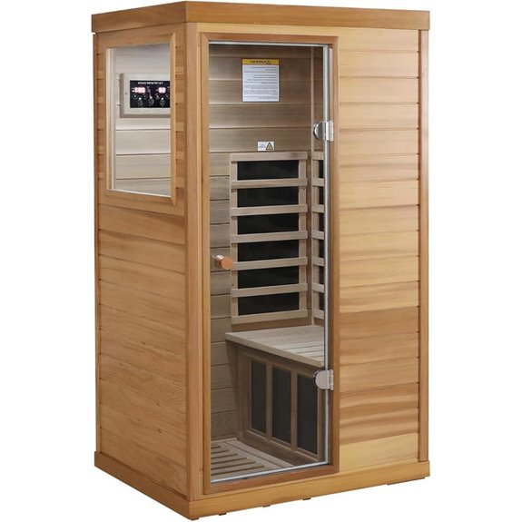 Infrared Sauna with Bluetooth LED 1050W Cedar