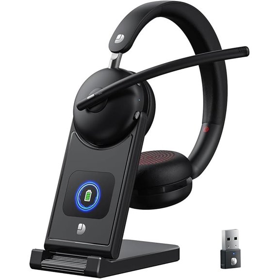 Wireless Bluetooth Headset with Noise Cancelling & Long Battery