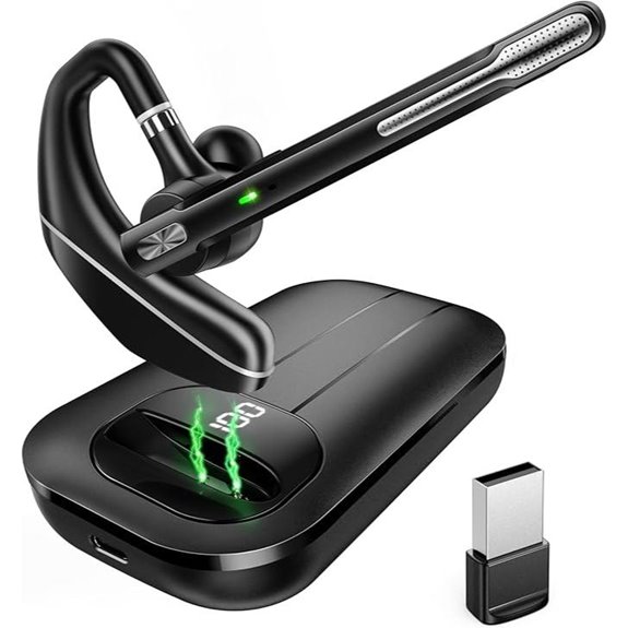 Bluetooth Headset V5.3 with 96H Battery and Noise Canceling