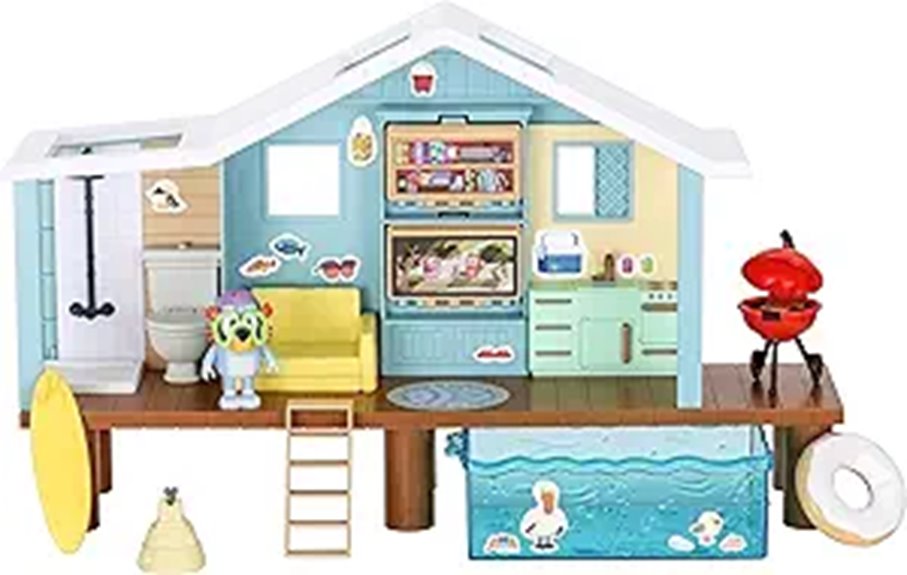 Bluey Beach Cabin Playset with Accessories for Kids