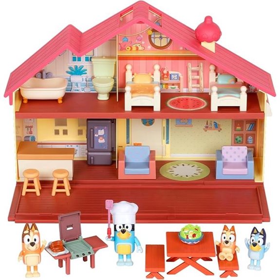 Bluey Toy House Playset with Family & BBQ Bundles
