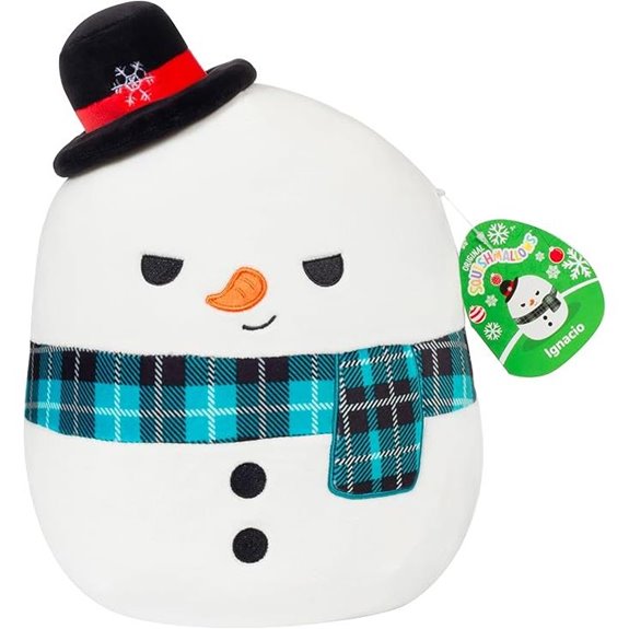 Squishmallows Ignacio 10-Inch Christmas Snowman Plush