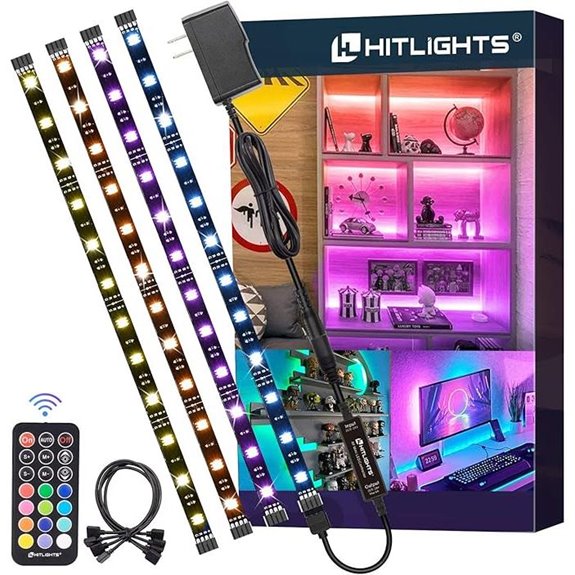 HitLights Dimmable RGB LED Strip Lights with Remote