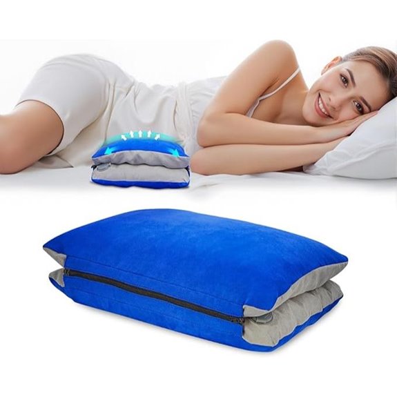 JefDiee 2-in-1 Travel Pillow with Memory Foam