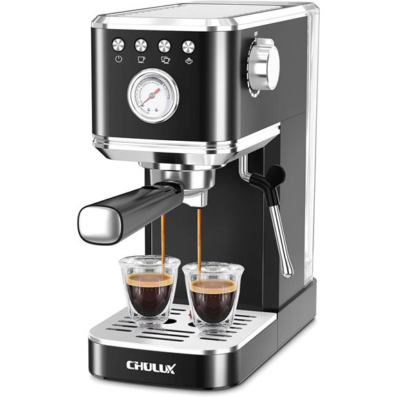 CHULUX Slim Espresso Machine with Milk Frother