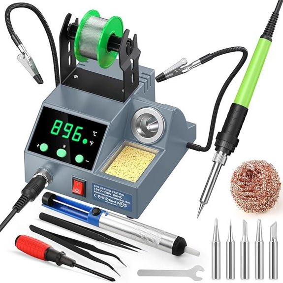 Digital Soldering Station Kit with Tips and Accessories