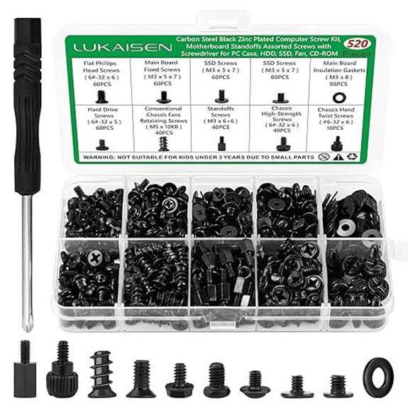 520PCS Computer Screws Assortment Kit for PC Repair