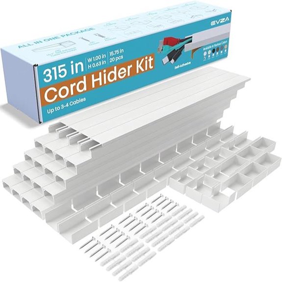 Cord Hider and Cable Management Raceway Kit