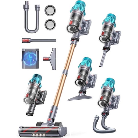 Cordless 600W Vacuum Cleaner with Touch Display