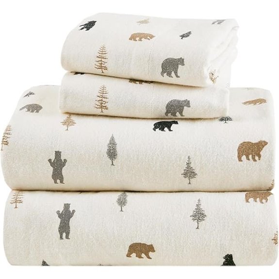 Comfort Spaces Cotton Flannel King Sheet Set with Elastic