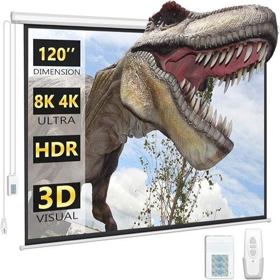 DINAH 120 Electric Projector Screen with Remote