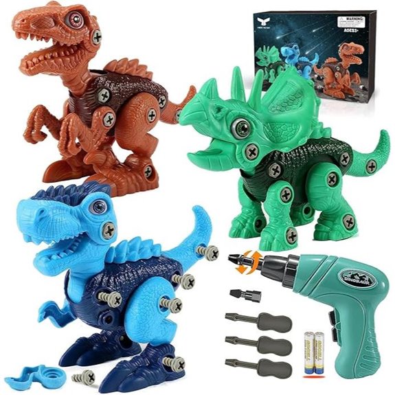 Dinosaur STEM Toys with Electric Drill for Kids