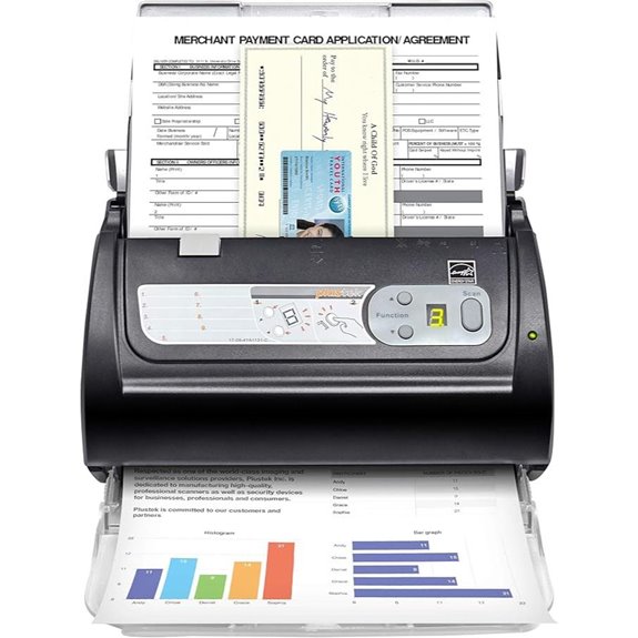 Plustek PS188 Double-Sided Color Document Scanner