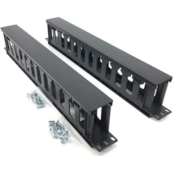 2 Pack 12 Slot Rack Mount Cable Management Organizer