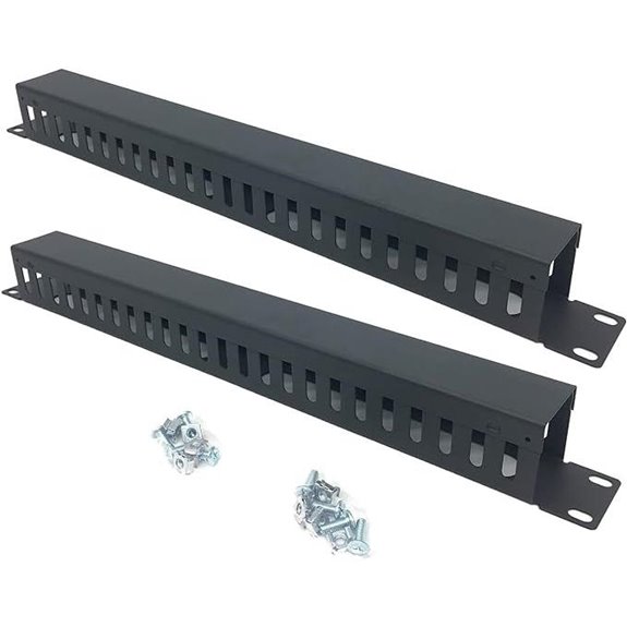2 Pack 19-Inch Rack Cable Manager with Cover