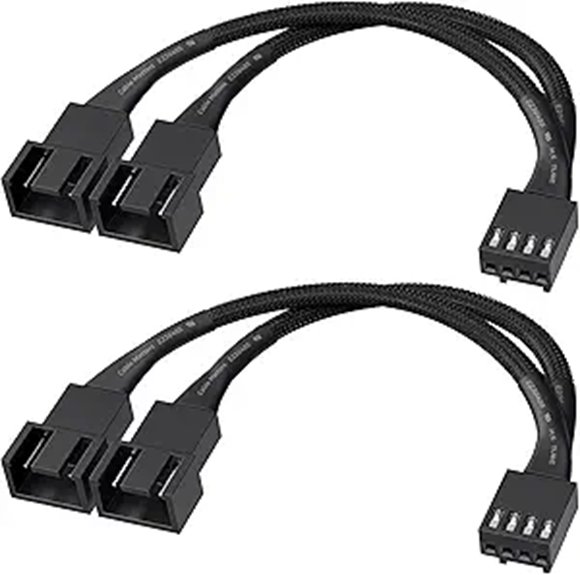 Cable Matters 2-Pack 4-Inch PC Fan Splitter