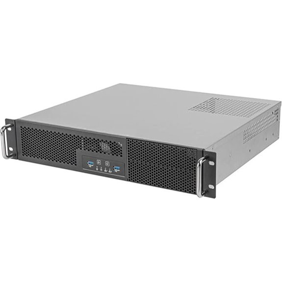 2U Server Chassis with Dual Drive Bays and PSU