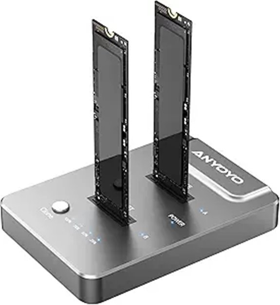 ANYOYO M.2 Dual-Bay SSD Cloner and Docking Station