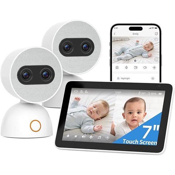 Simsky Split Screen Baby Monitor with Cameras