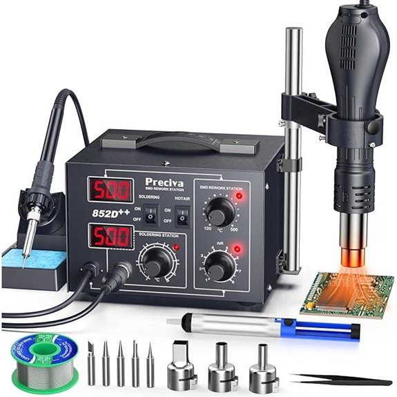 Preciva 852D++ 2-in-1 Hot Air Rework Station Kit