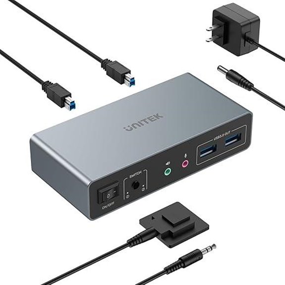 Unitek 2-Port 4K HDMI KVM Switch with USB 3.0