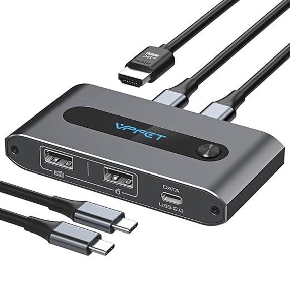USB-C KVM Switch for 2 Laptops and 1 Monitor
