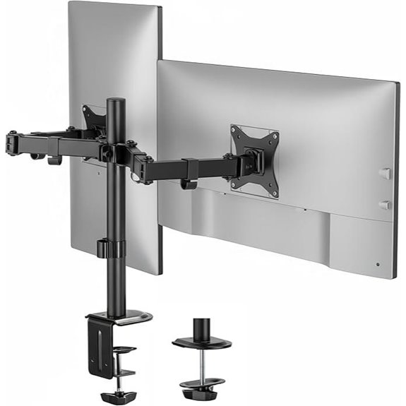 Mount-It! Dual Monitor Stand with Full Motion