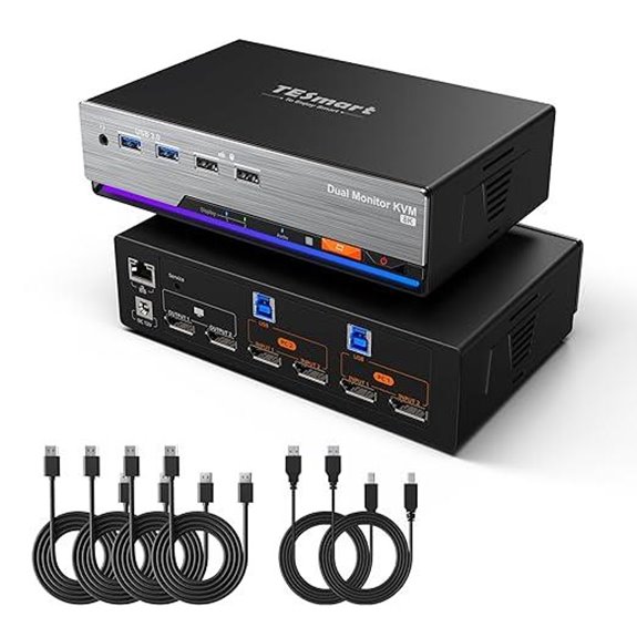 TESmart 8K Dual Monitor KVM Switch with USB3.0 and Audio