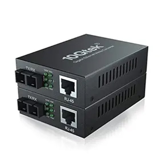 10Gtek MultiMode Fiber to Ethernet Media Converter (Pack of 2)