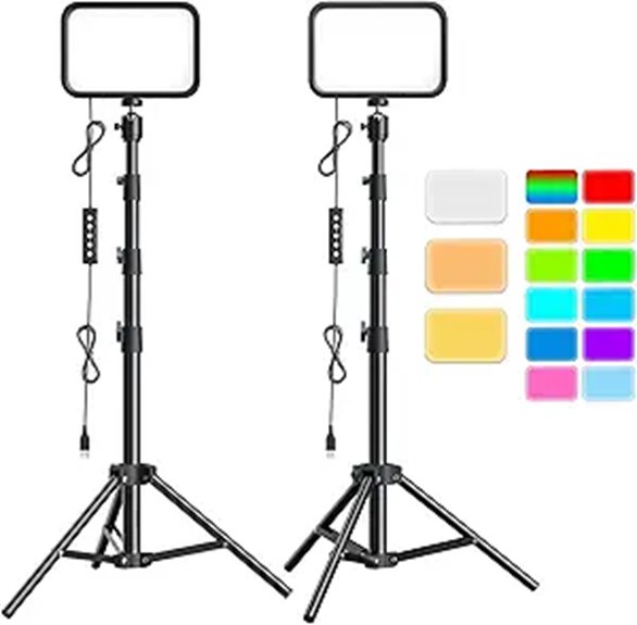 UBeesize 2-Pack RGB Video Lighting Kit