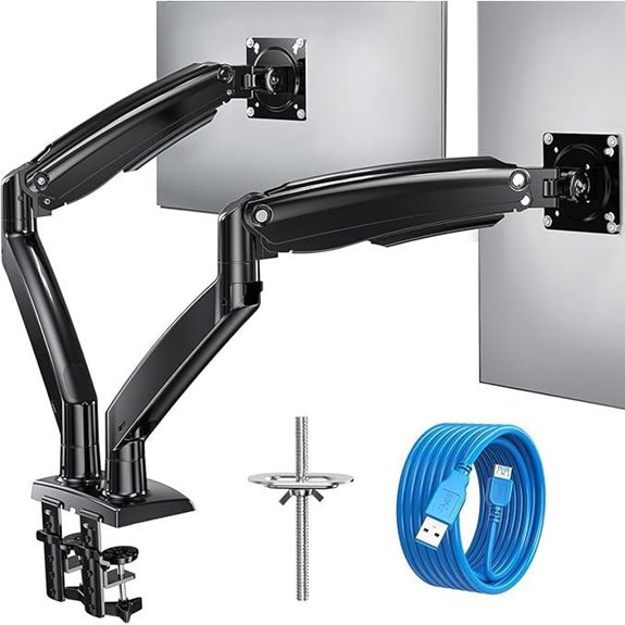 HUANUO Dual Monitor Arm for 2 Ultrawide Screens