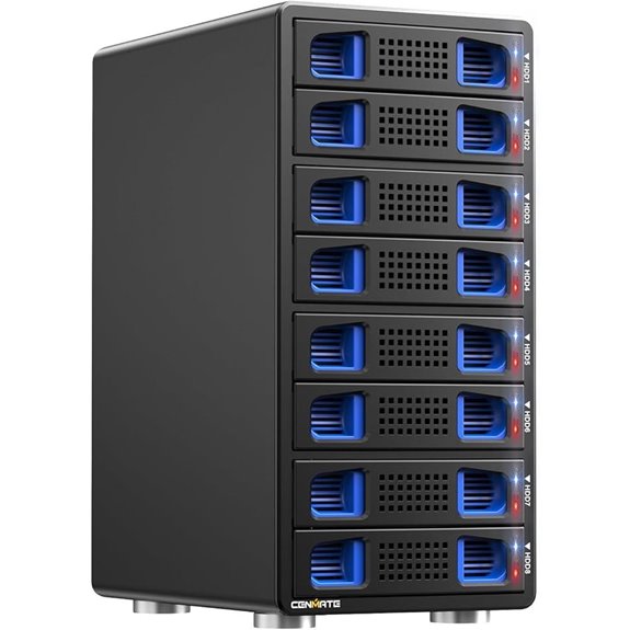 8-Bay SATA RAID Hard Drive Enclosure with Cooling