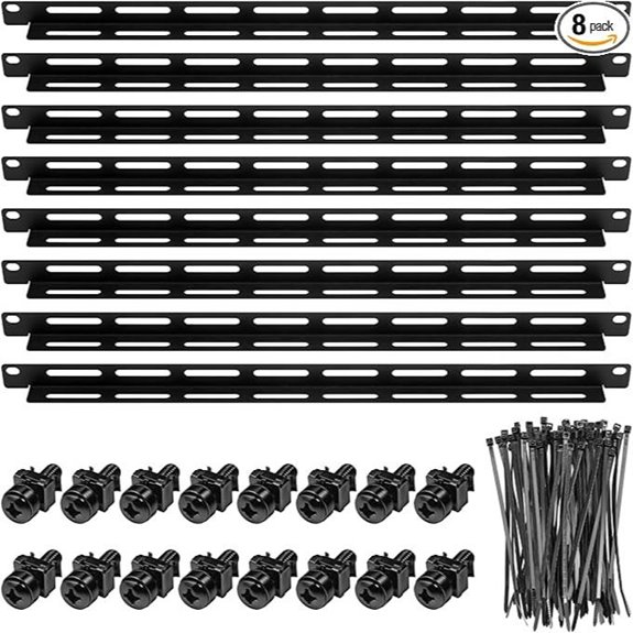 Zonon 8-Pack 1U Server Rack Cable Management Kit