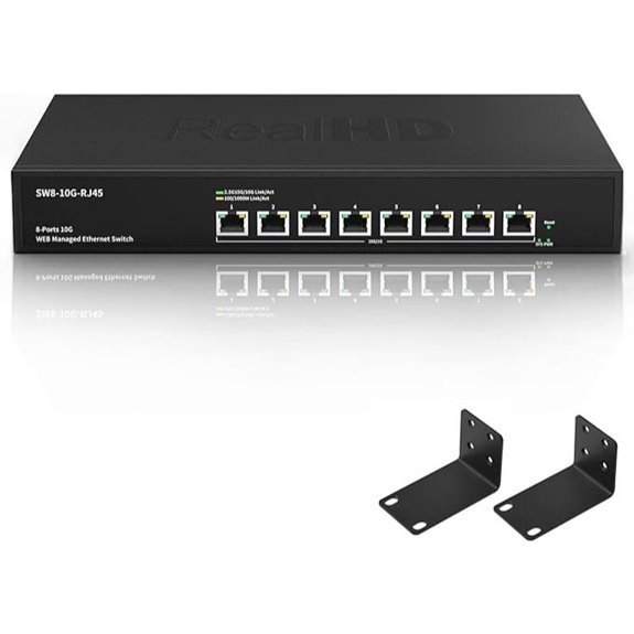 8-Port 10Gb Managed Ethernet Switch with Rack Mount