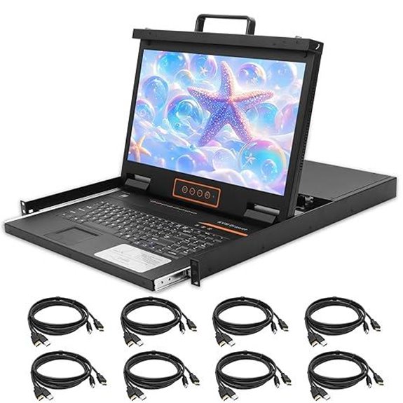 8 Port HDMI Rack Mount KVM Console 1080P
